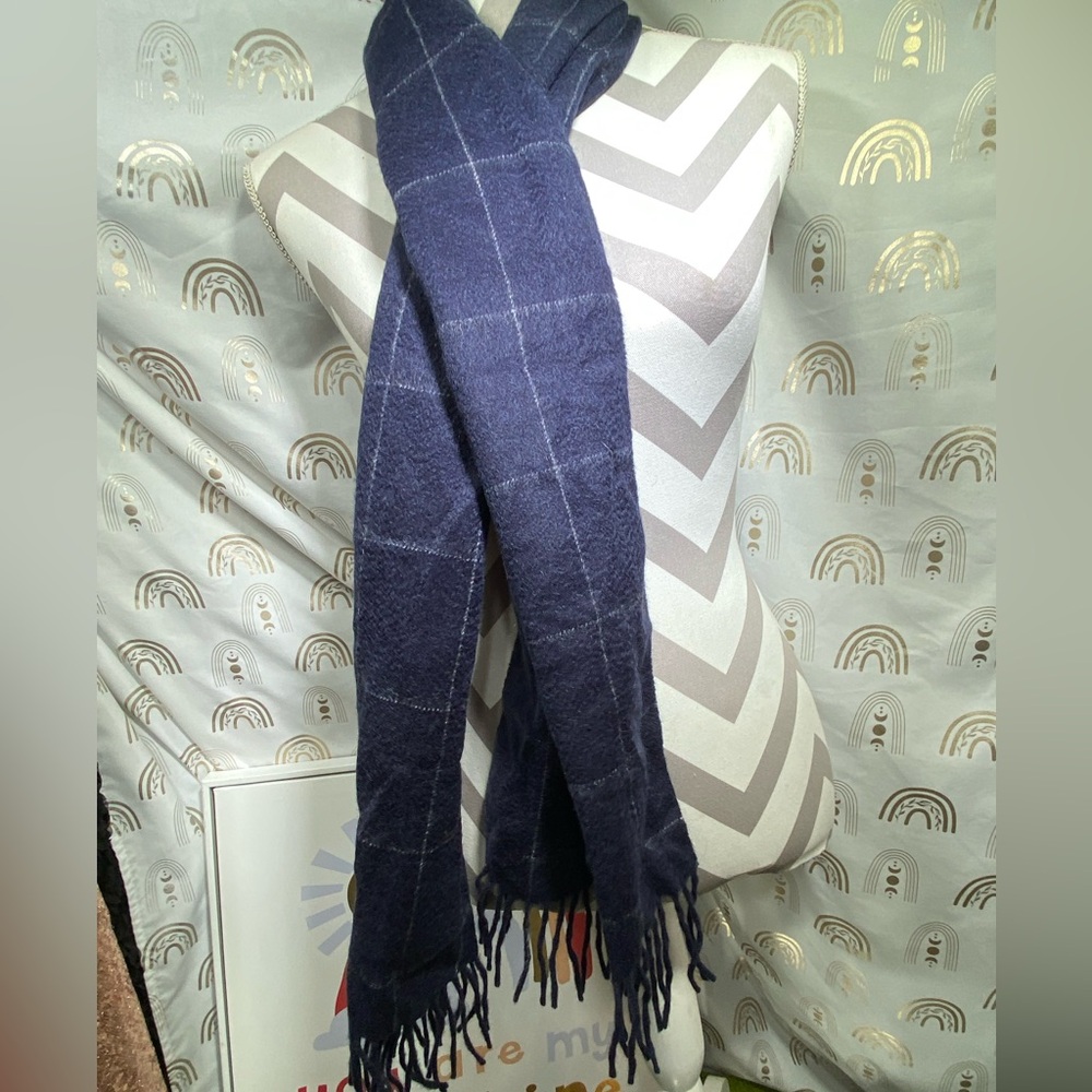 Neiman Marcus Cashmere Scarf in Deep Blue